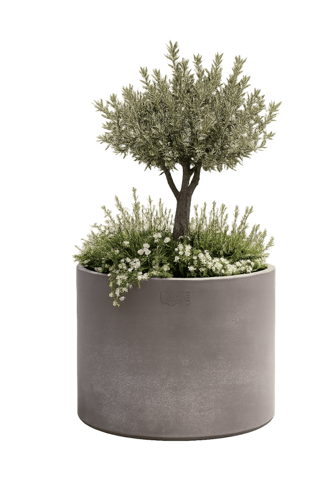 Cilindro Poggi Ugo – pot cylindrique moderne en terre cuite d’Impruneta, design intemporel et qualité artisanale